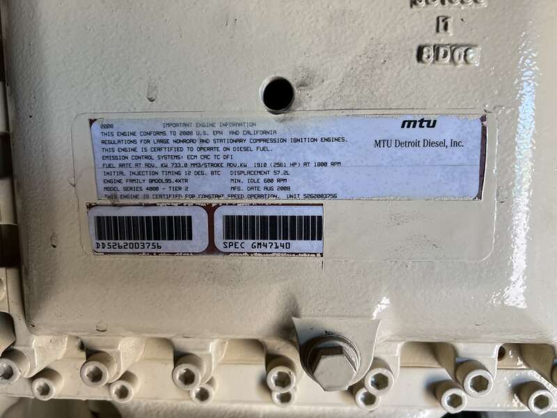 Used Kohler 1500REOZDC Diesel Generator, 383 Hrs, EPA Tier 2