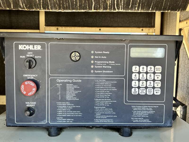 Used Kohler 135ROZJ John Deere 6081TF001 Diesel Generator, 396 Hrs