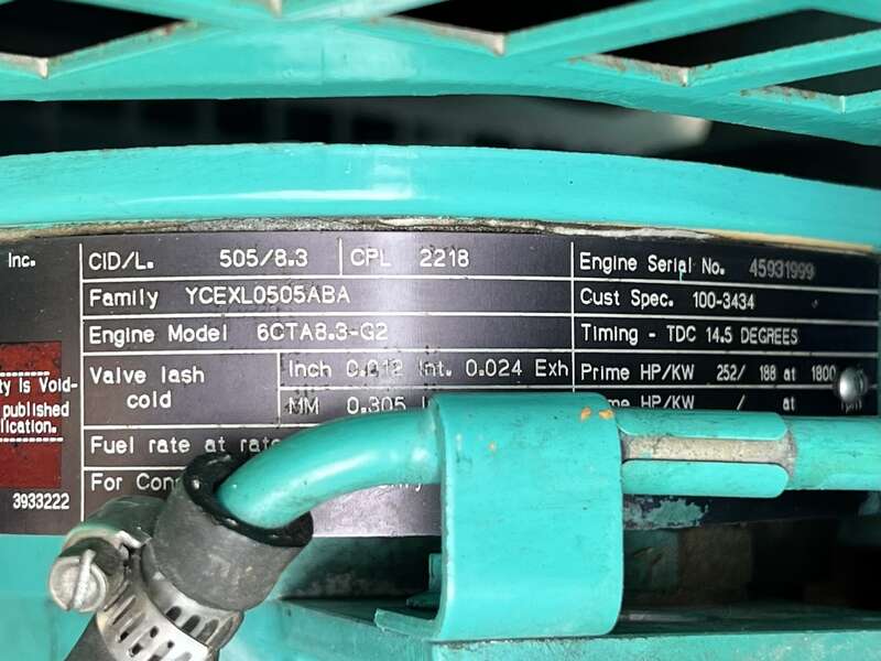 Used Cummins DGFA Diesel Generator, 452 hrs