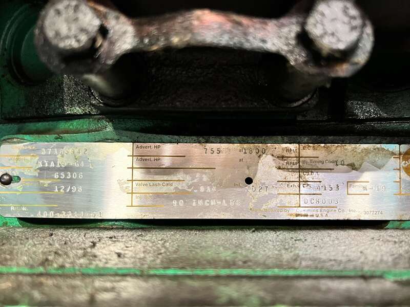 Used Cummins DFED KTA19-G4 Diesel Generator, 754 Hrs