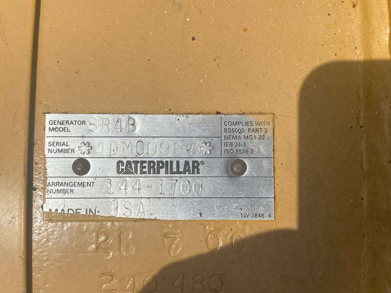 Used Caterpillar 3512 Diesel Generator, 513 Hrs