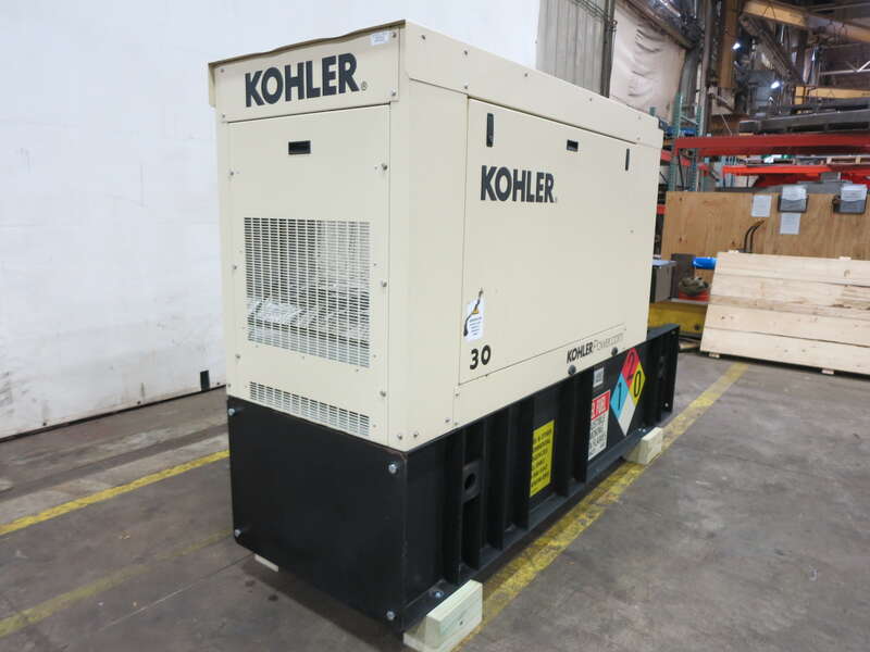 Used Kohler 30REOZK Diesel Generator 80 Hrs EPA Tier 3, Single Phase