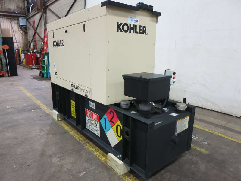 Used Kohler 30REOZK Diesel Generator 80 Hrs EPA Tier 3, Single Phase