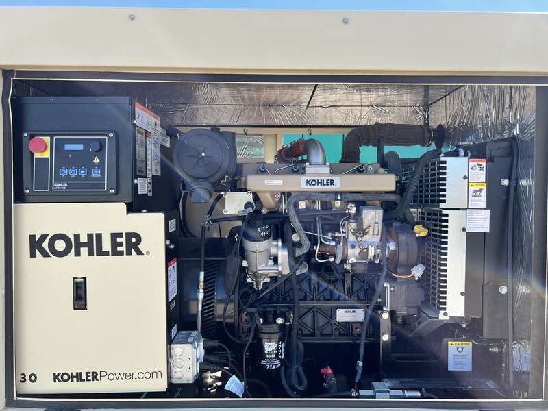 Used Kohler 30REOZK Diesel Generator 80 Hrs EPA Tier 3, Single Phase