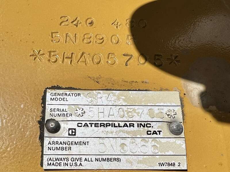 Used Caterpillar G3406 Natural Gas Generator,  841 Hrs