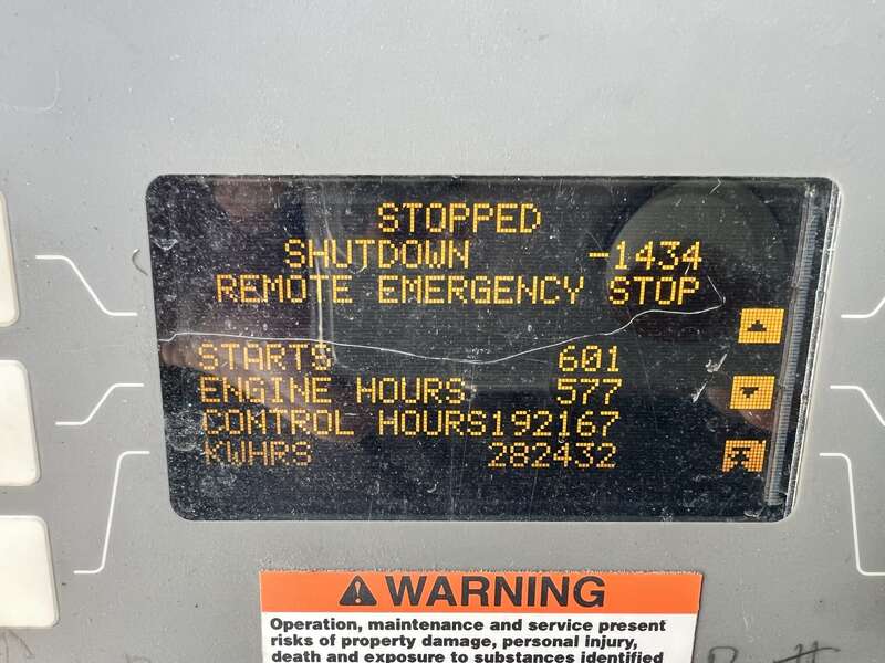 Used Cummins DQKC QSK60-G6 Diesel Generator 578 Hrs 13800V