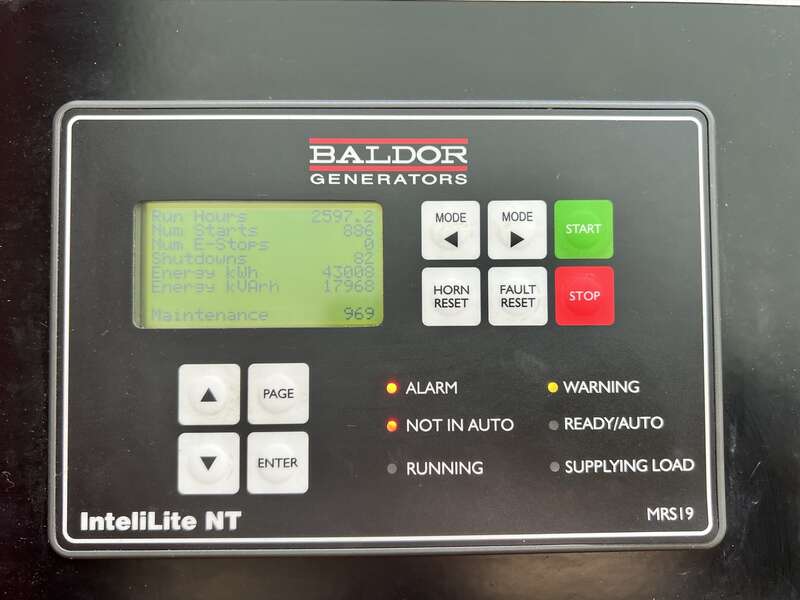 Used Baldor TS500T Rental Grade Diesel Generator, 2595 Hrs EPA Tier 3