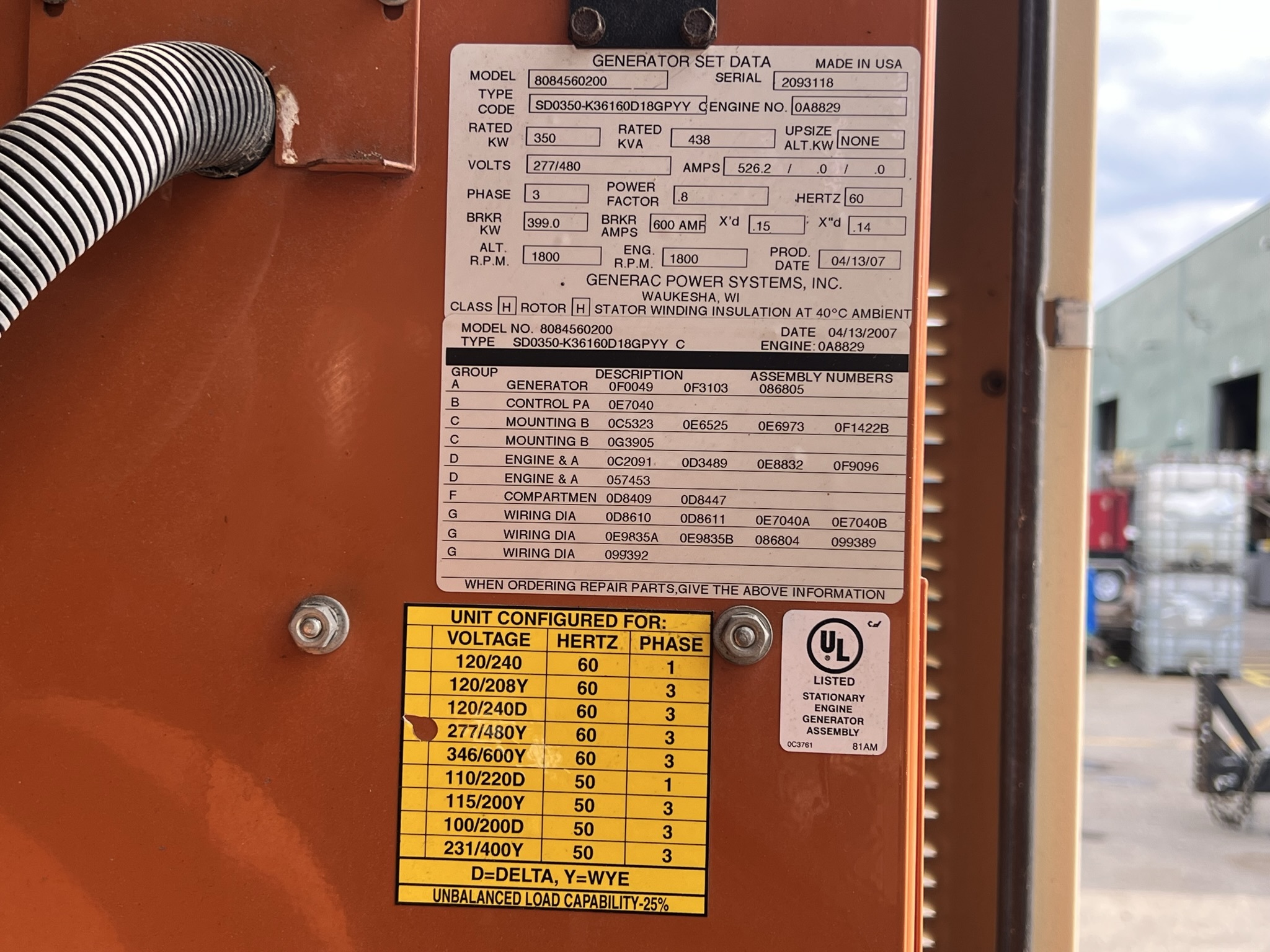 Used Generac Mitsubishi 8DC9 Diesel Generator | 58 Hrs | 350 Used Generac Mitsubishi 8DC9 Diesel Generator | 58 Hrs | 350