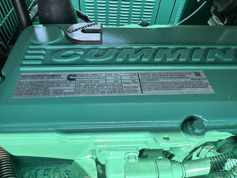 New Cummins DSHAD QSL9-G2 NR3 Diesel Generator EPA Tier 3