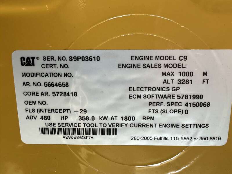 New Caterpillar C9 Diesel Generator 0 Hrs EPA Tier 3
