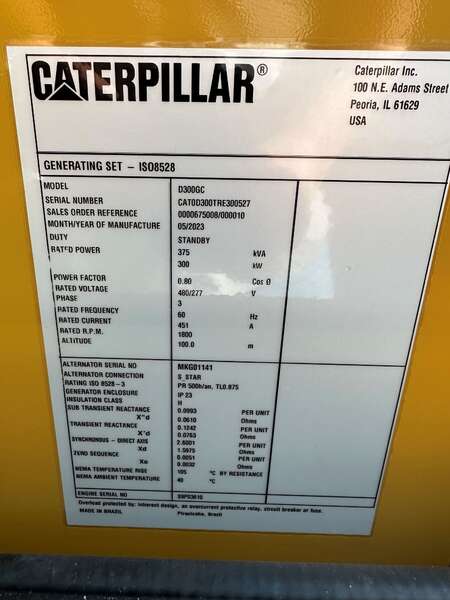 New Caterpillar C9 Diesel Generator 0 Hrs EPA Tier 3