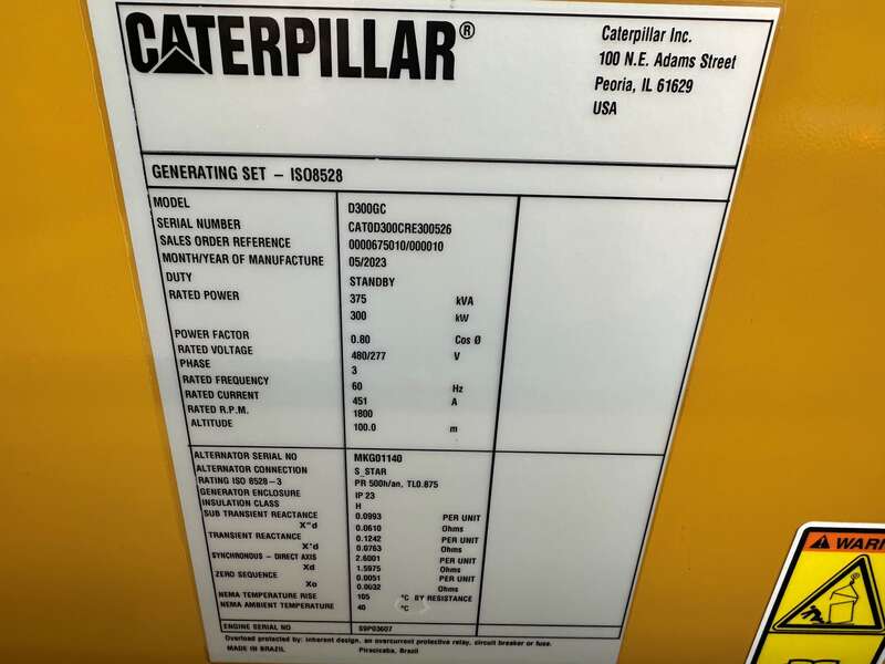 New Caterpillar C9 Diesel Generator 0 Hrs EPA Tier 3