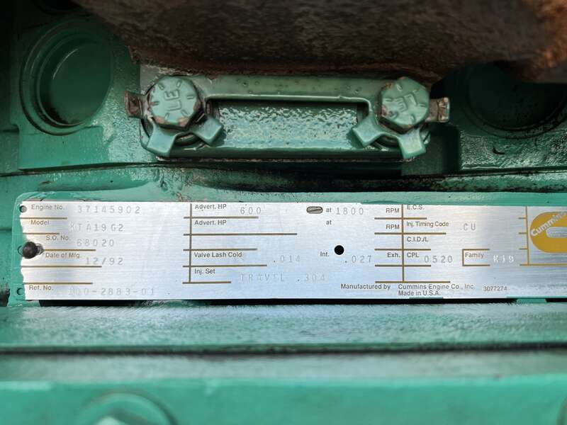 Used Cummins DFEB KTA19-G2 Diesel Generator, 801 Hrs
