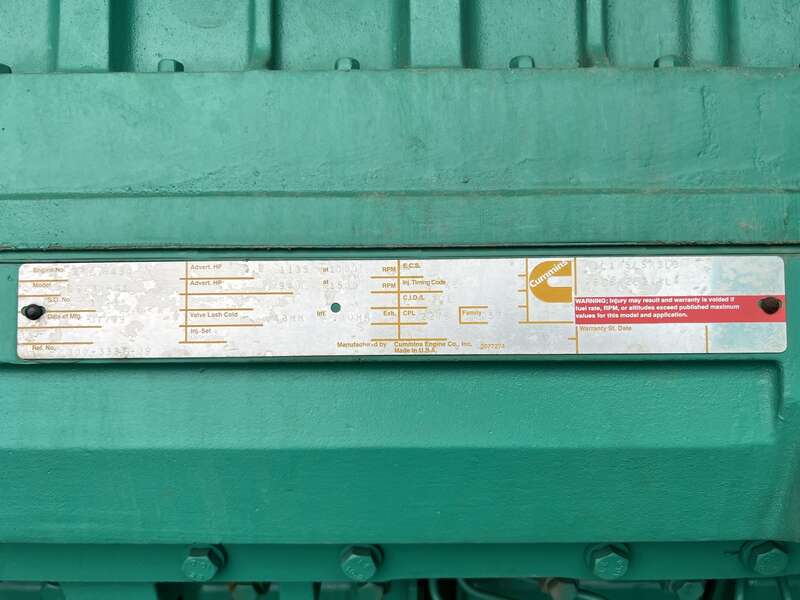 Used Cummins 750DFHA QST30-G1 Diesel Generator, 178 Hrs