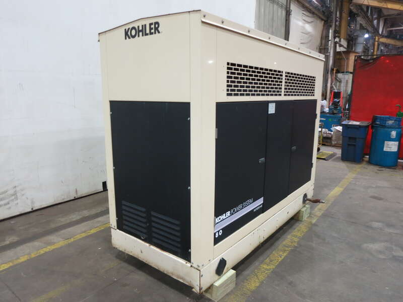 Used Kohler 80RZG Natural Gas/Propane Generator, 350 Hrs
