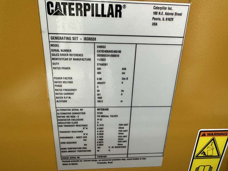New Caterpillar C13 Diesel Generator 0 Hrs EPA Tier 3