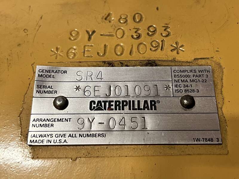 Used Caterpillar 3412 Diesel Generator, 1263 Hrs