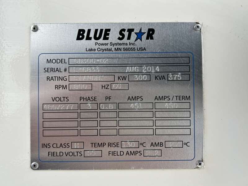 Used Blue Star / Cummins QSL9-G7 Diesel Generator, 373 Hrs, EPA Tier 3