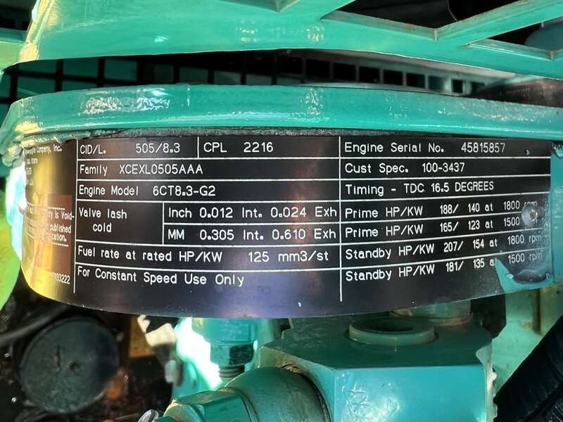Used Cummins DGBB 4B3.9-G2 Diesel Generator, 695 Hrs