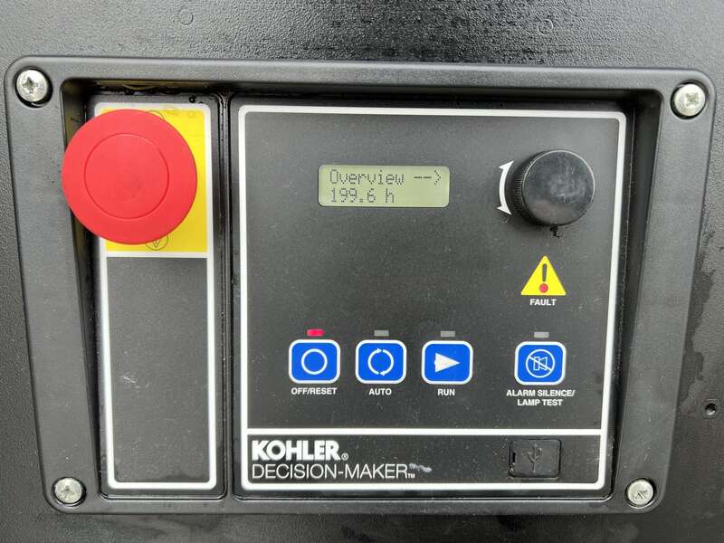 Used Kohler 125REZGB Natural Gas / Propane Generator, 199 Hrs