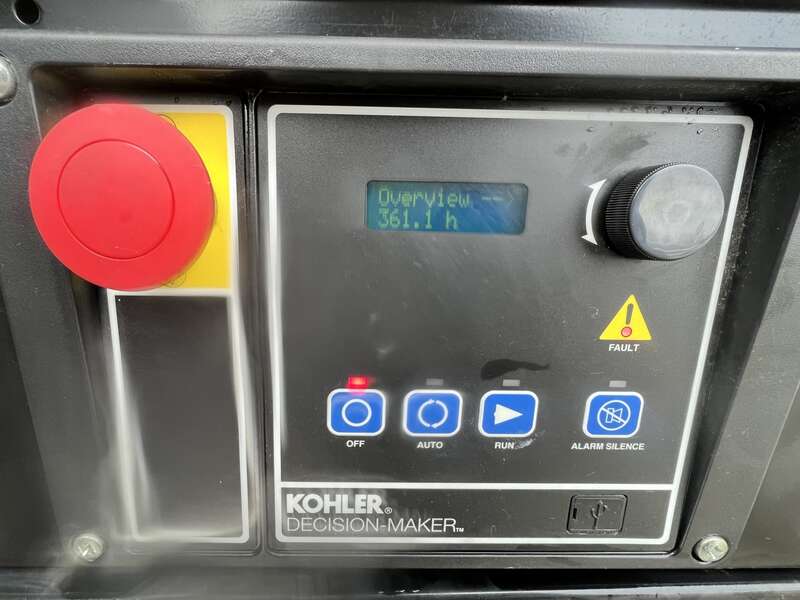 Used Kohler 125REZG Natural Gas / Propane Generator, 361 Hrs