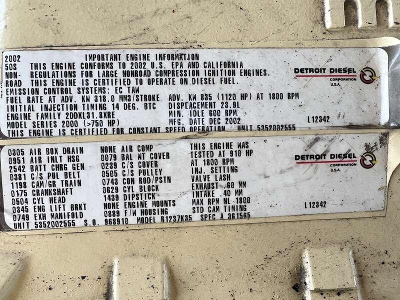 Used Kohler 600ROZD4 Diesel Generator, 209 Hrs