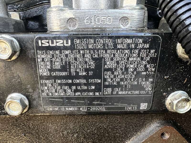 Used Winpower DR20 Isuzu BV-4LE1 Rental Grade Diesel Generator 3234 Hrs EPA Tier 3