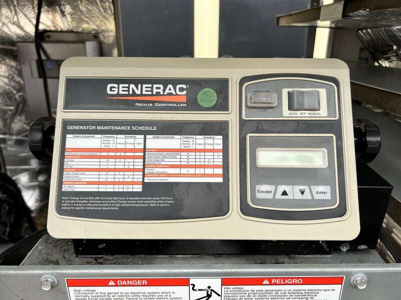 Used Generac QT150 Natural Gas / Propane Generator, 116 Hrs, EPA Certified