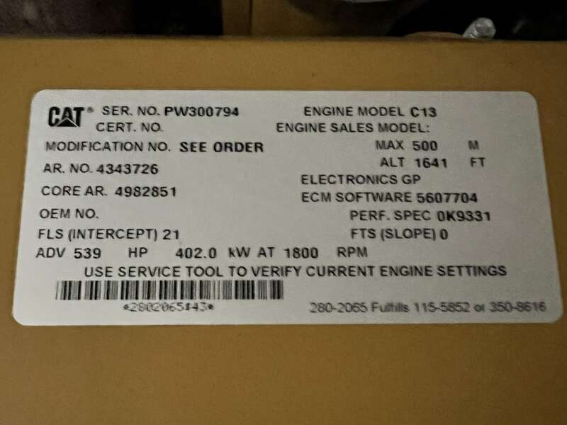 Used Caterpillar C13 Diesel Generator 27 Hrs EPA Tier 3