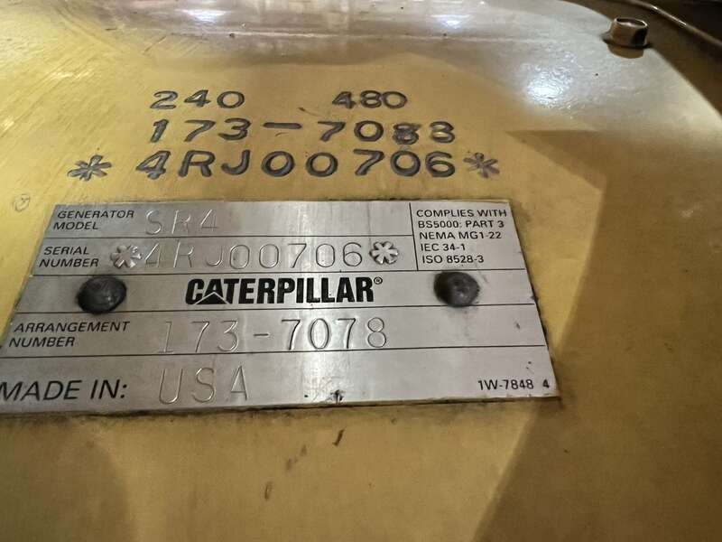 Used Caterpillar 3412 Diesel Generator, 390 Hrs