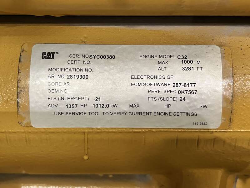 Used Caterpillar C32 Diesel Generator 319 Hrs EPA Tier 1