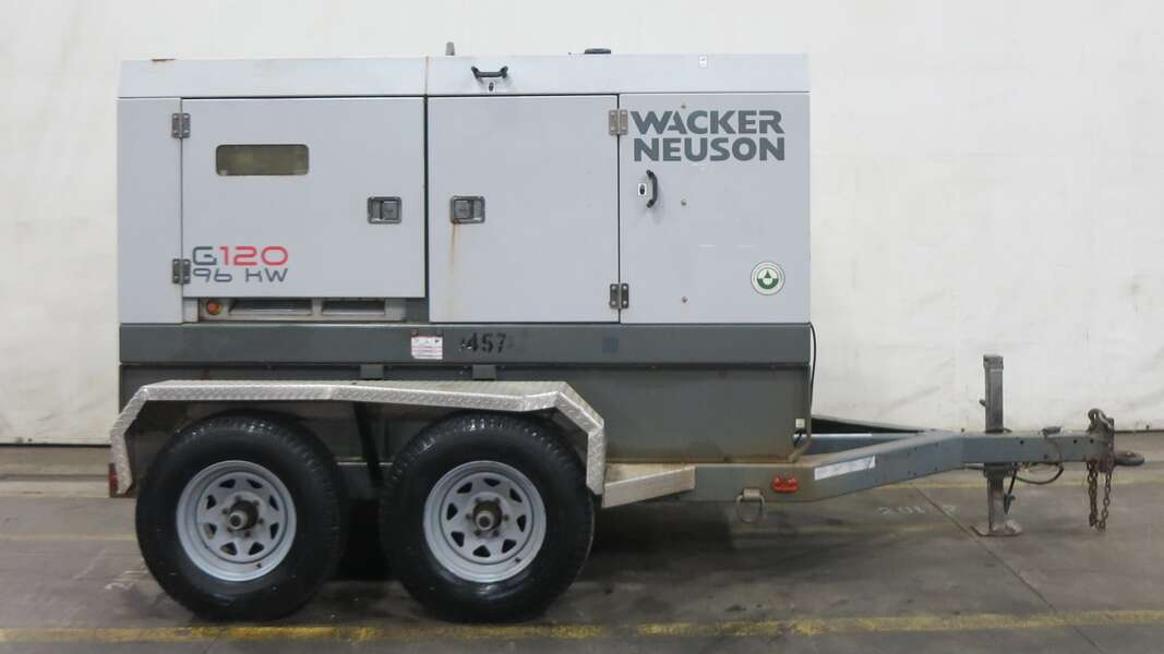 Used Wacker Neuson G120 Rental Grade Diesel Generator, 16130 Hrs, EPA Tier 3 Flex