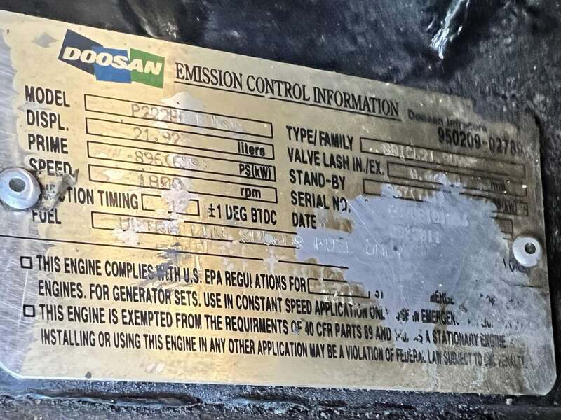 Used Generac SD0600 Diesel Generator, 260 hours EPA Tier 2