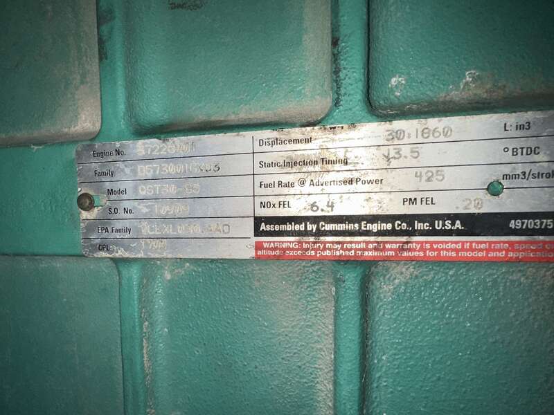 Used Cummins DQFAD Diesel Generator 13546 Hrs, EPA Tier 2