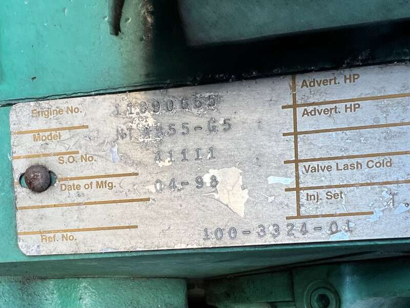 Used Cummins DFCE NTA855-G5 Diesel Generator, 701 Hrs