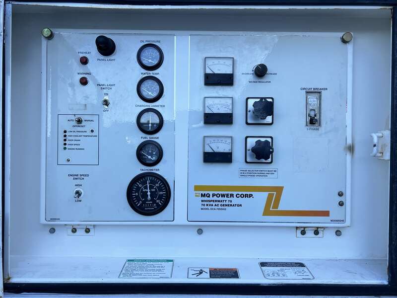 Used Multiquip DCA-70SSIU4F Rental Grade Diesel Generator, 3391 Hrs, EPA Tier 4F