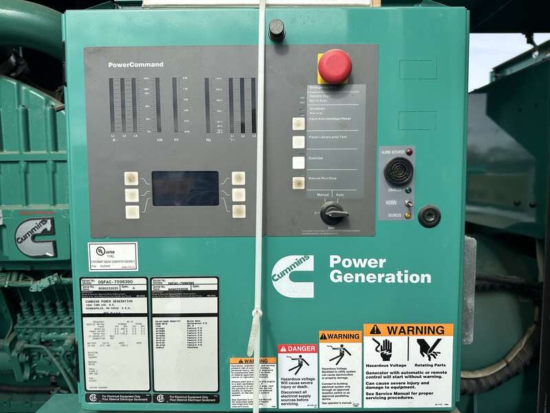 Used Cummins DQFAC QST30-G5 NR2 Diesel Generator, 94 Hrs, EPA Tier 2