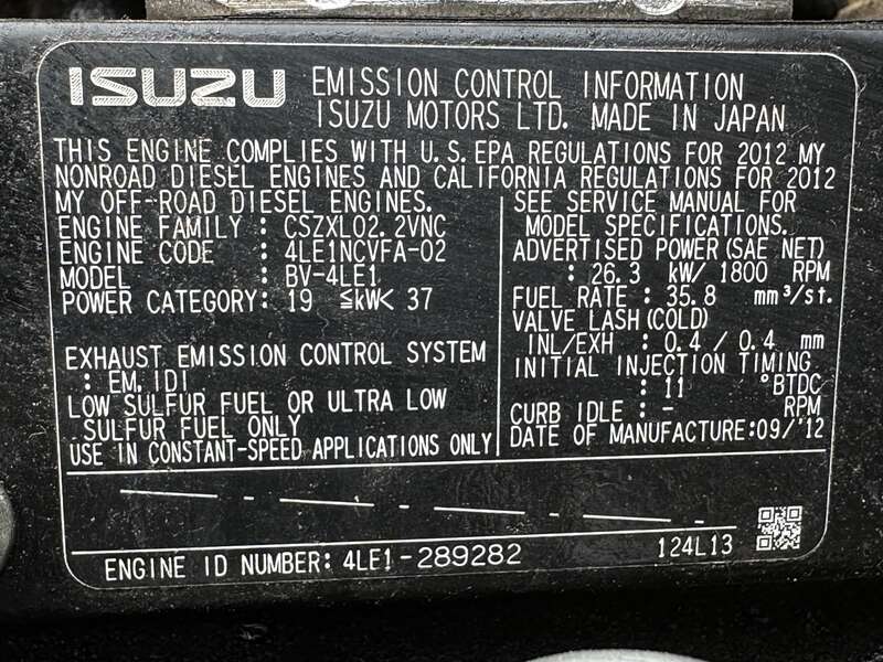 Used Winpower DR20 Isuzu BV-4LE1 Rental Grade Diesel Generator 4561 Hrs EPA Tier 3