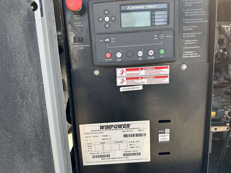 Used Winpower DR20 Isuzu BV-4LE1 Rental Grade Diesel Generator 6402 Hrs EPA Tier 3