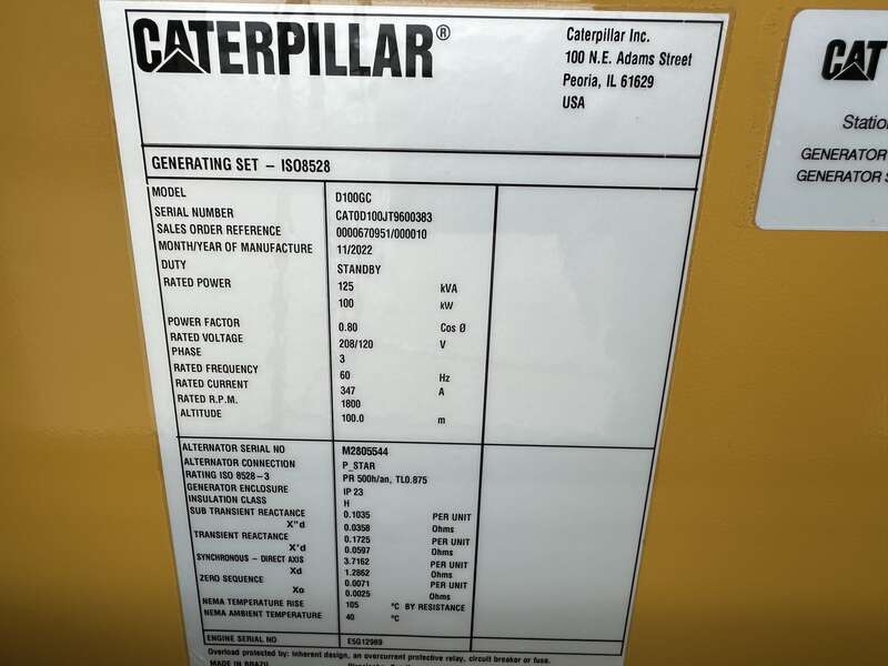 New Caterpillar C4.4 Diesel Generator 0 Hrs EPA Tier 3