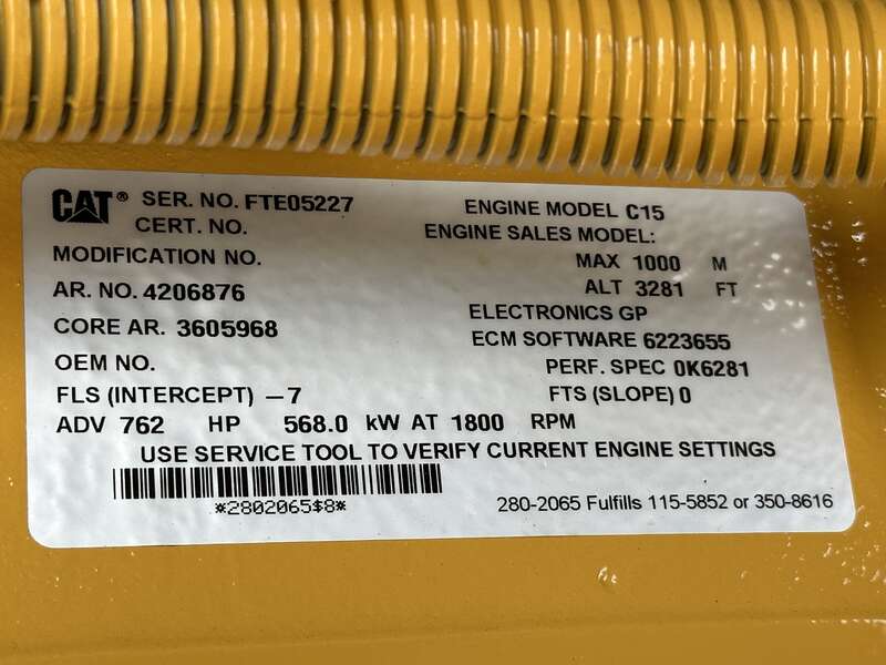 New Caterpillar C15 Diesel Generator 0 Hrs EPA Tier 2