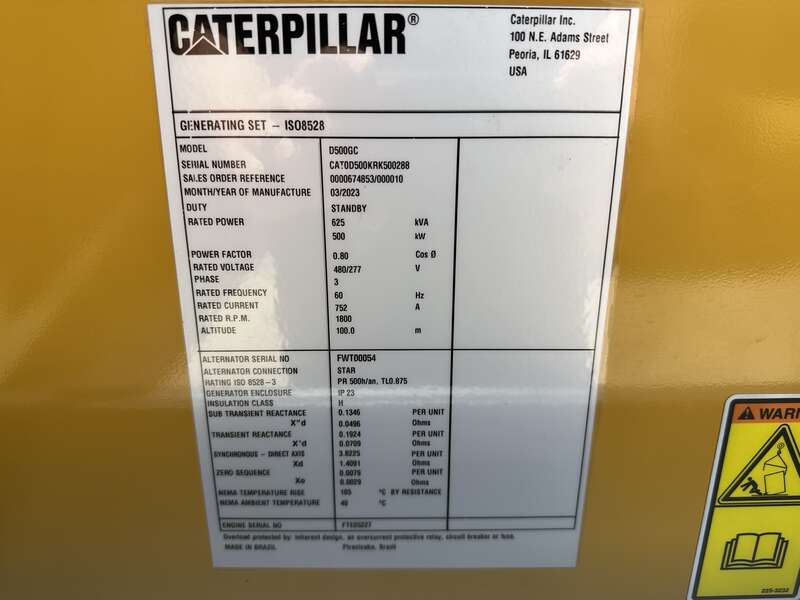 New Caterpillar C15 Diesel Generator 0 Hrs EPA Tier 2
