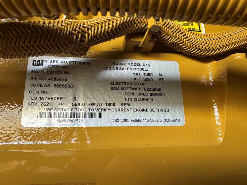 New Caterpillar C15 Diesel Generator 0 Hrs EPA Tier 2