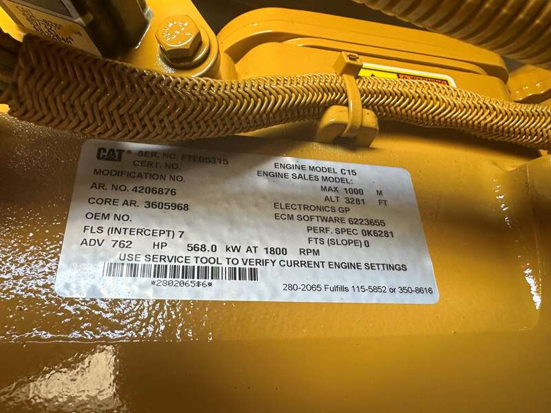 New Caterpillar C15 Diesel Generator 0 Hrs EPA Tier 2