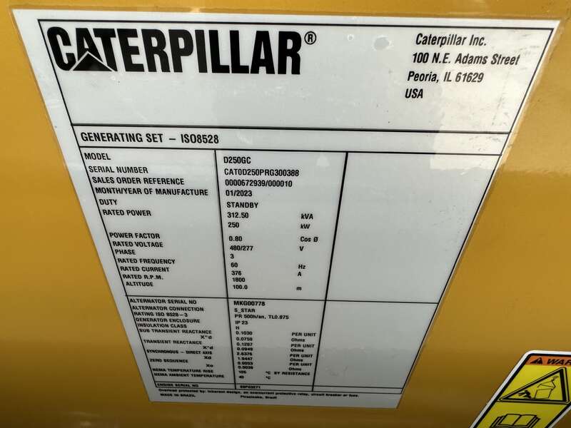 New Caterpillar C9 Diesel Generator 0 Hrs EPA Tier 3