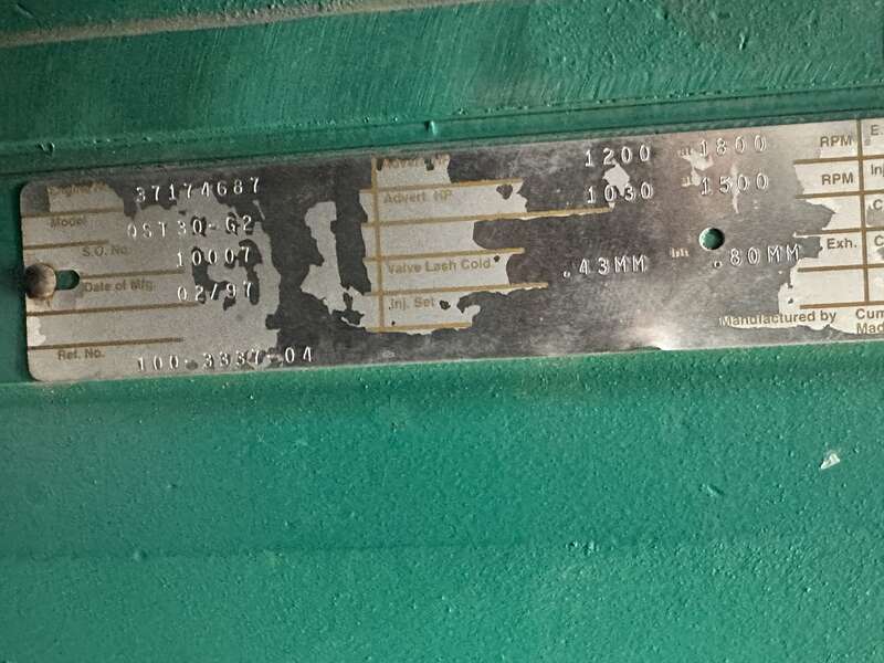 Used Cummins 750DFHA Diesel Generator, 1072 Hrs