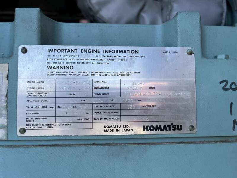 Used Multiquip DCA-800SSK Diesel Generator, 8668 Hrs