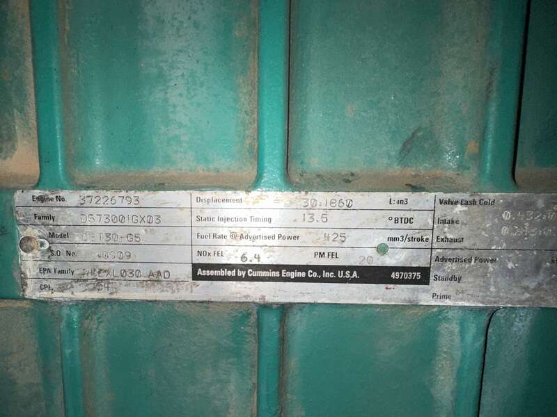 Used Cummins DQFAD Diesel Generator 10921 Hrs, EPA Tier 2