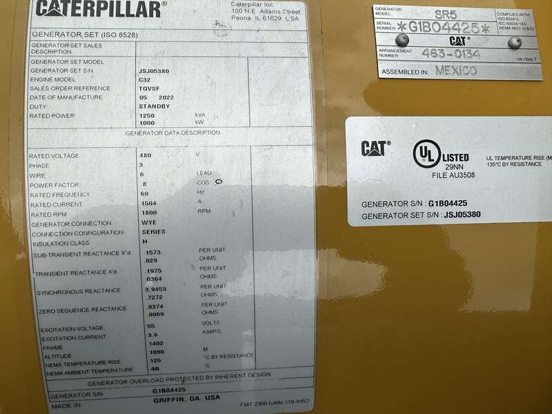 New Caterpillar C32 Diesel Generator 0 Hrs EPA Tier 2  