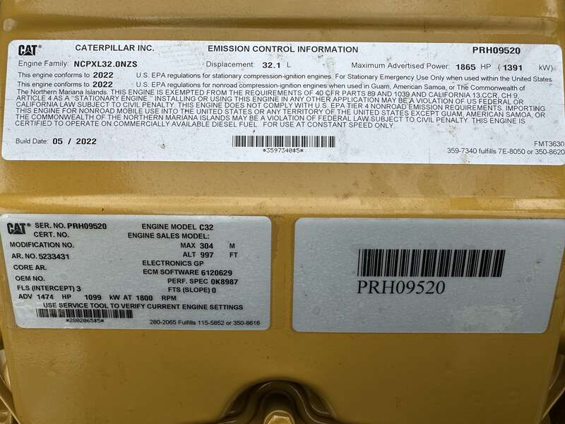 New Caterpillar C32 Diesel Generator 0 Hrs EPA Tier 2  